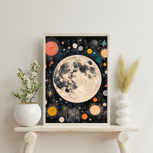 Moon by Avery Crane - Unframed Art Print - Astronomy Astrophysics Abstract Art