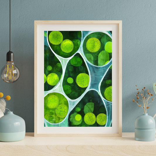 Plant Cell Tissue by Avery Crane - Unframed Art Print - Plant Biology Chemistry Genetics Abstract Art