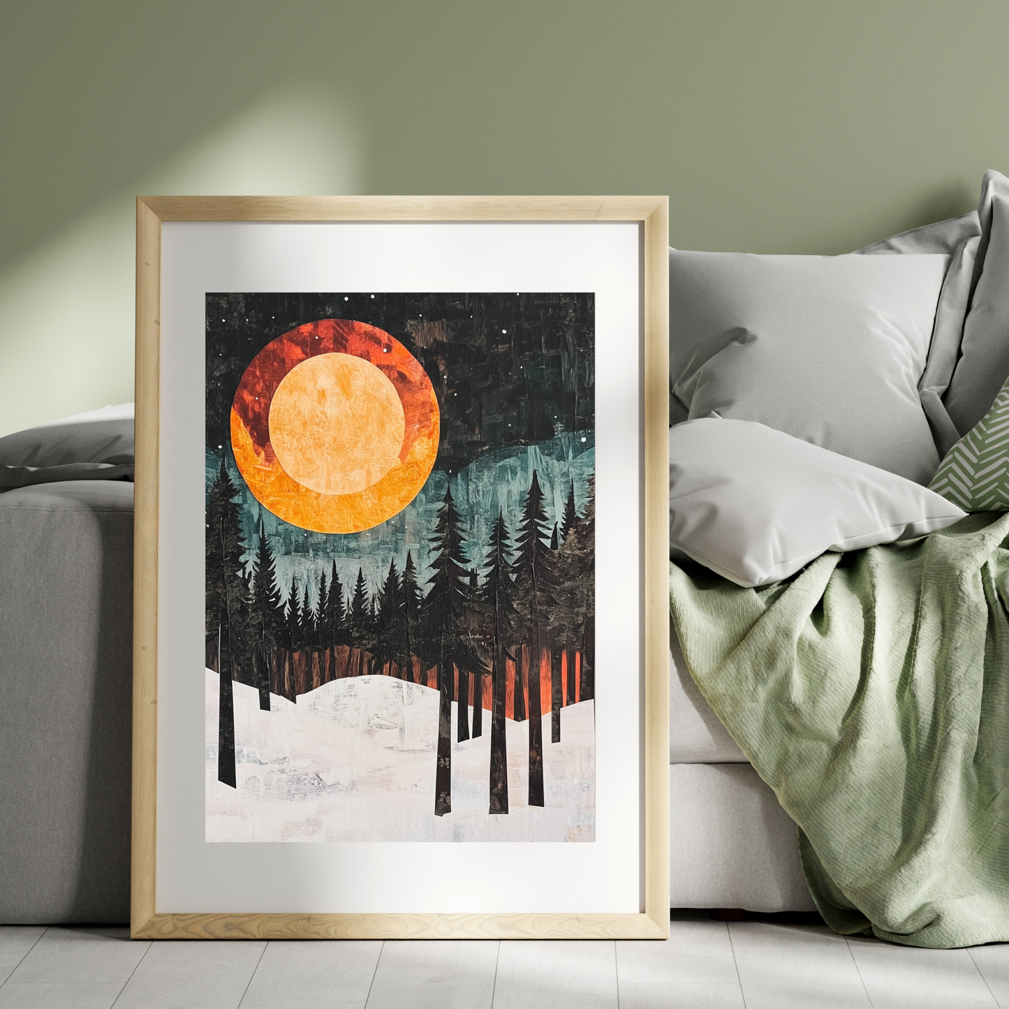 Blood Moon by Avery Crane - Unframed Art Print - Astronomy Nature Abstract Art