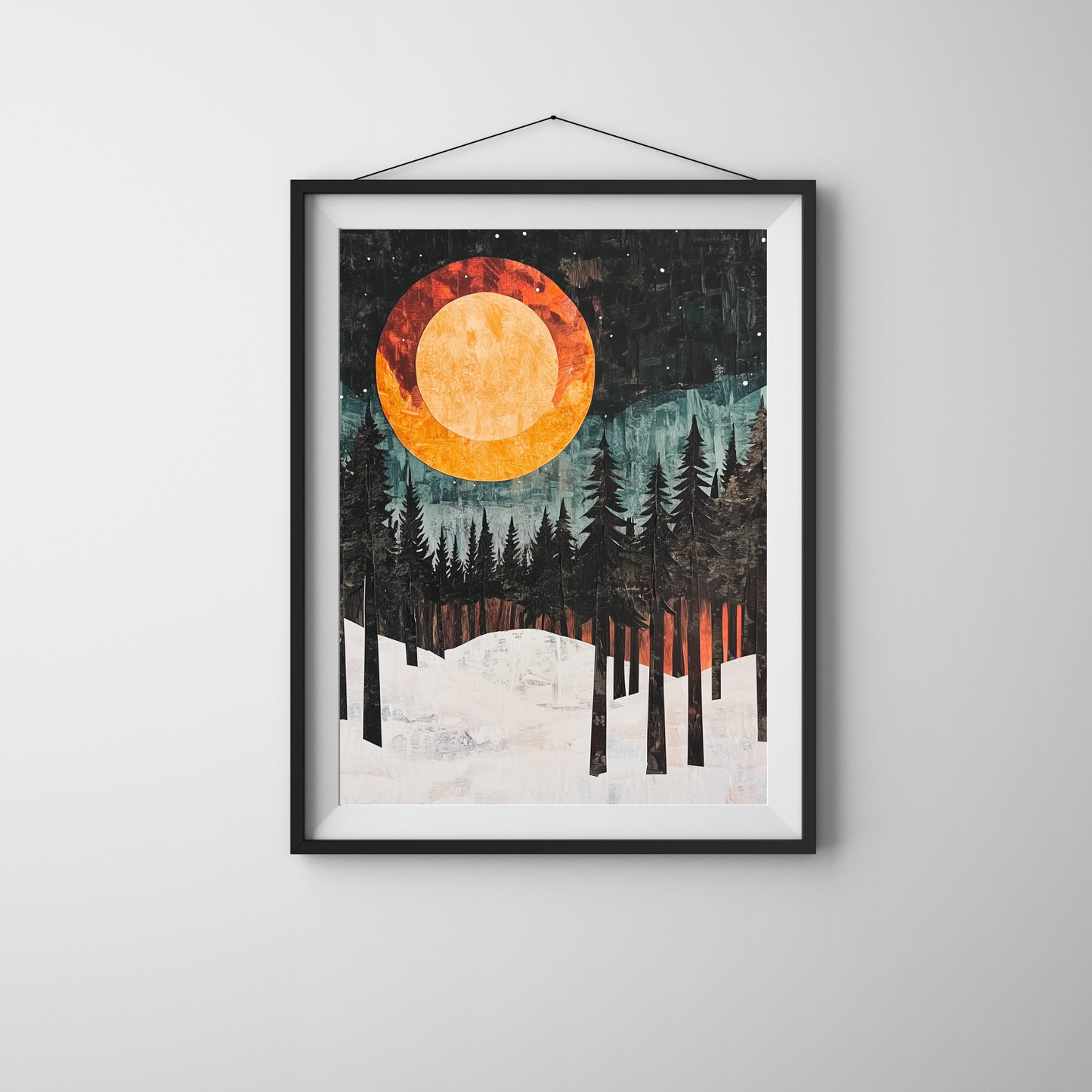 Blood Moon by Avery Crane - Unframed Art Print - Astronomy Nature Abstract Art