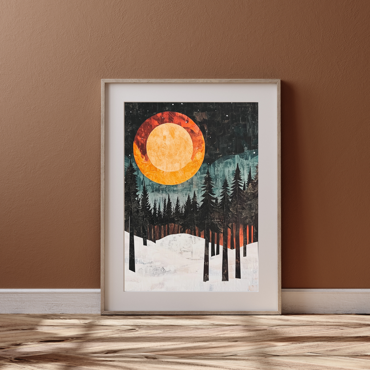 Blood Moon by Avery Crane - Unframed Art Print - Astronomy Nature Abstract Art