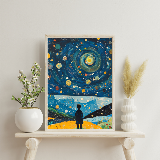 Astronomer by Avery Crane - Unframed Art Print - Astronomy Astrophysics Abstract Art