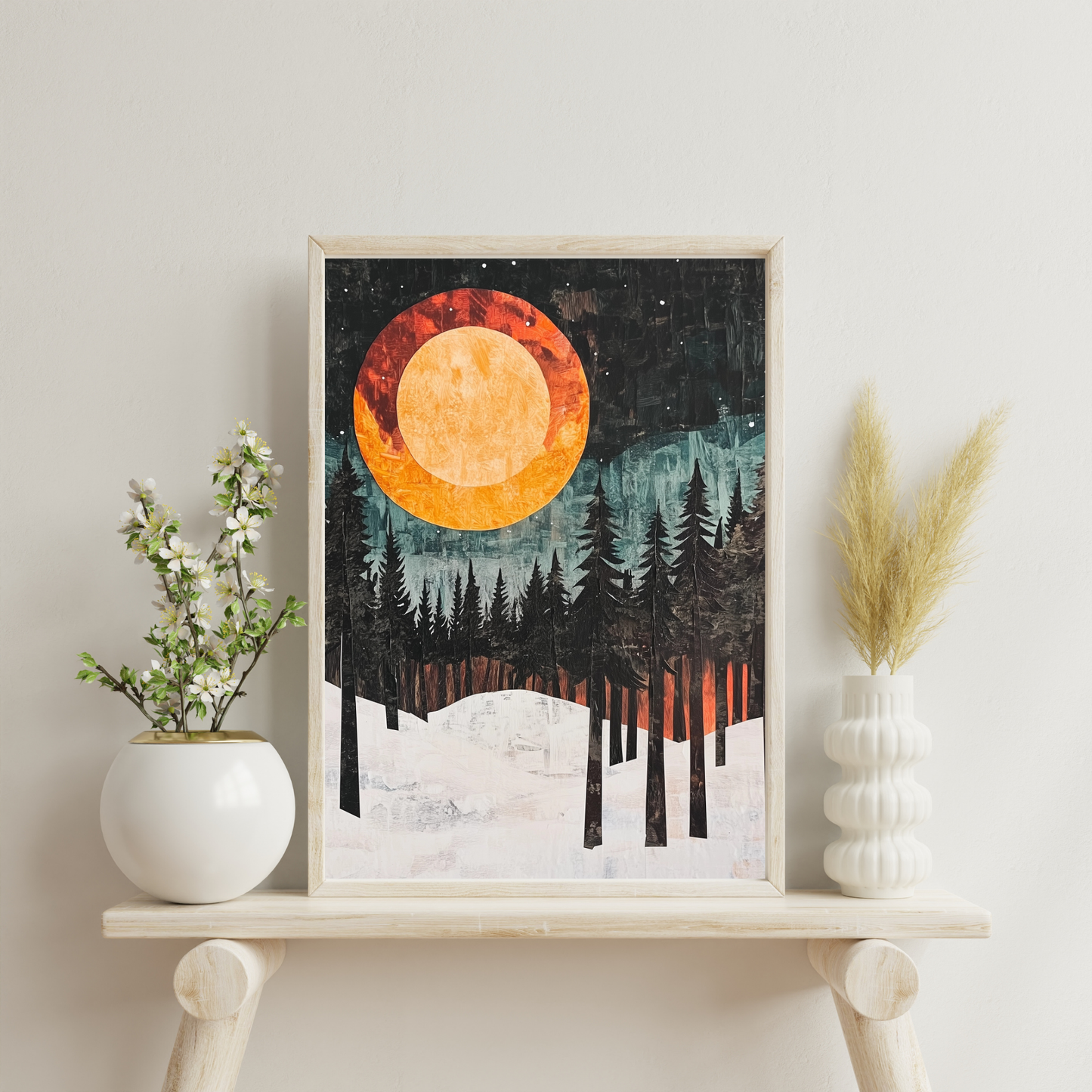 Blood Moon by Avery Crane - Unframed Art Print - Astronomy Nature Abstract Art