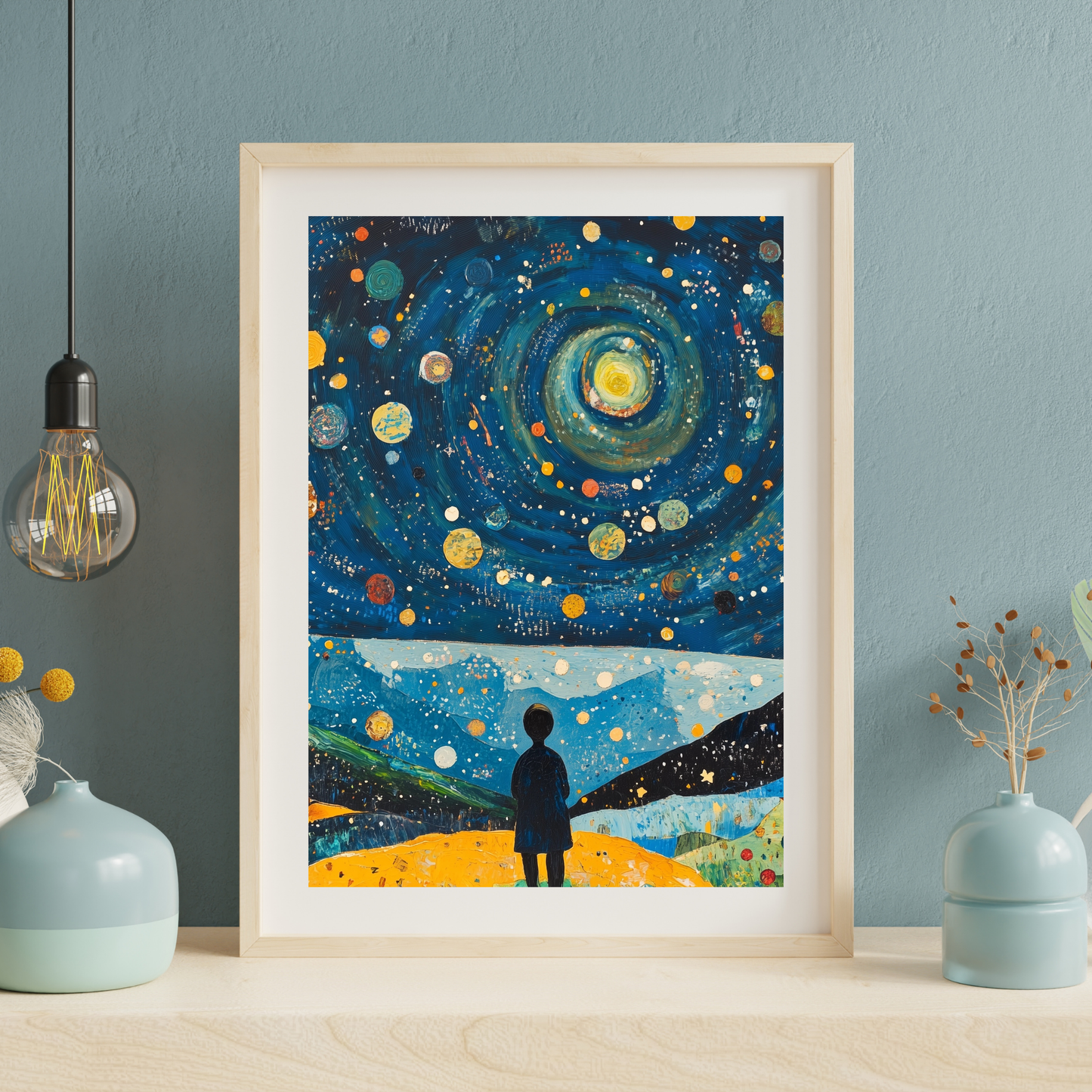 Astronomer by Avery Crane - Unframed Art Print - Astronomy Astrophysics Abstract Art