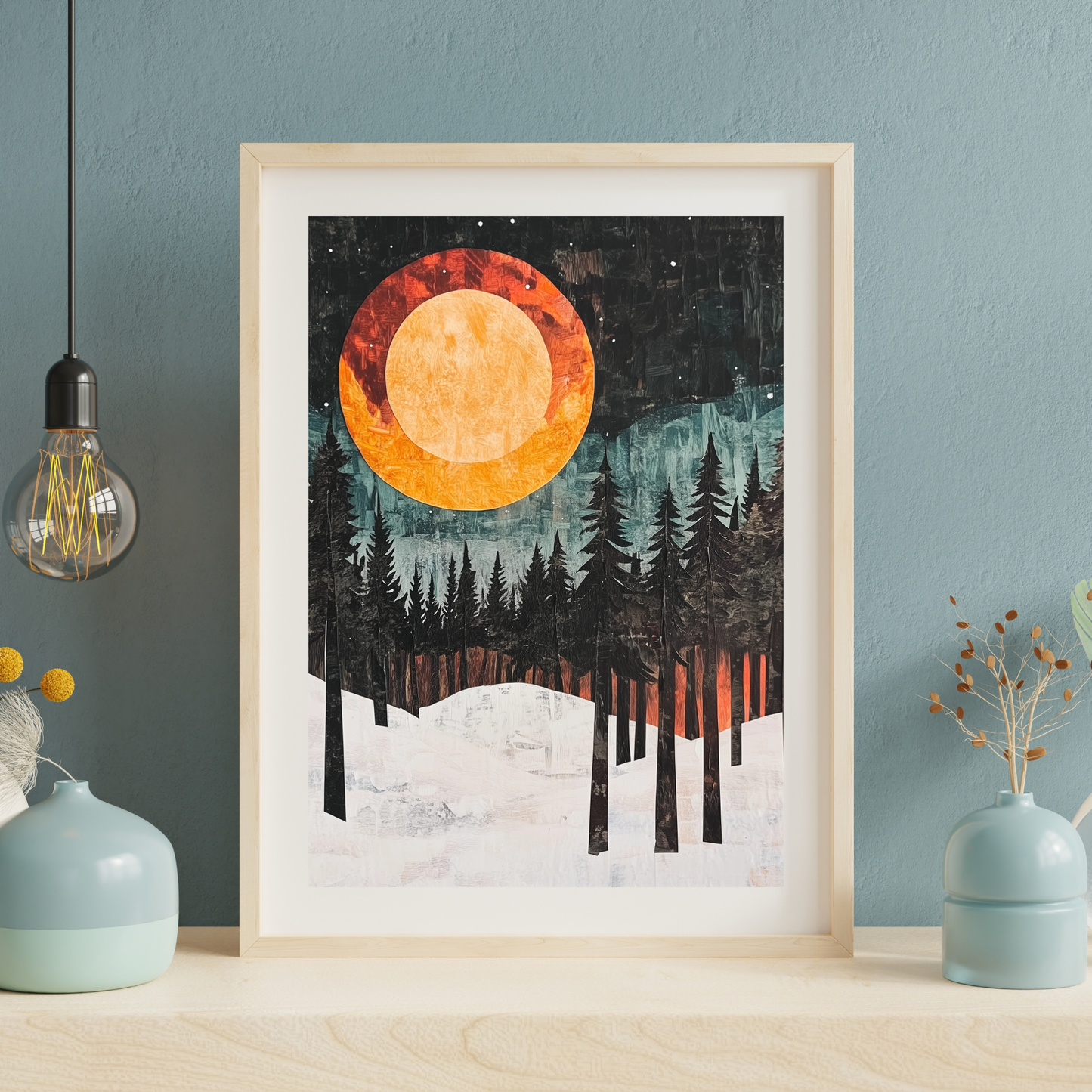 Blood Moon by Avery Crane - Unframed Art Print - Astronomy Nature Abstract Art