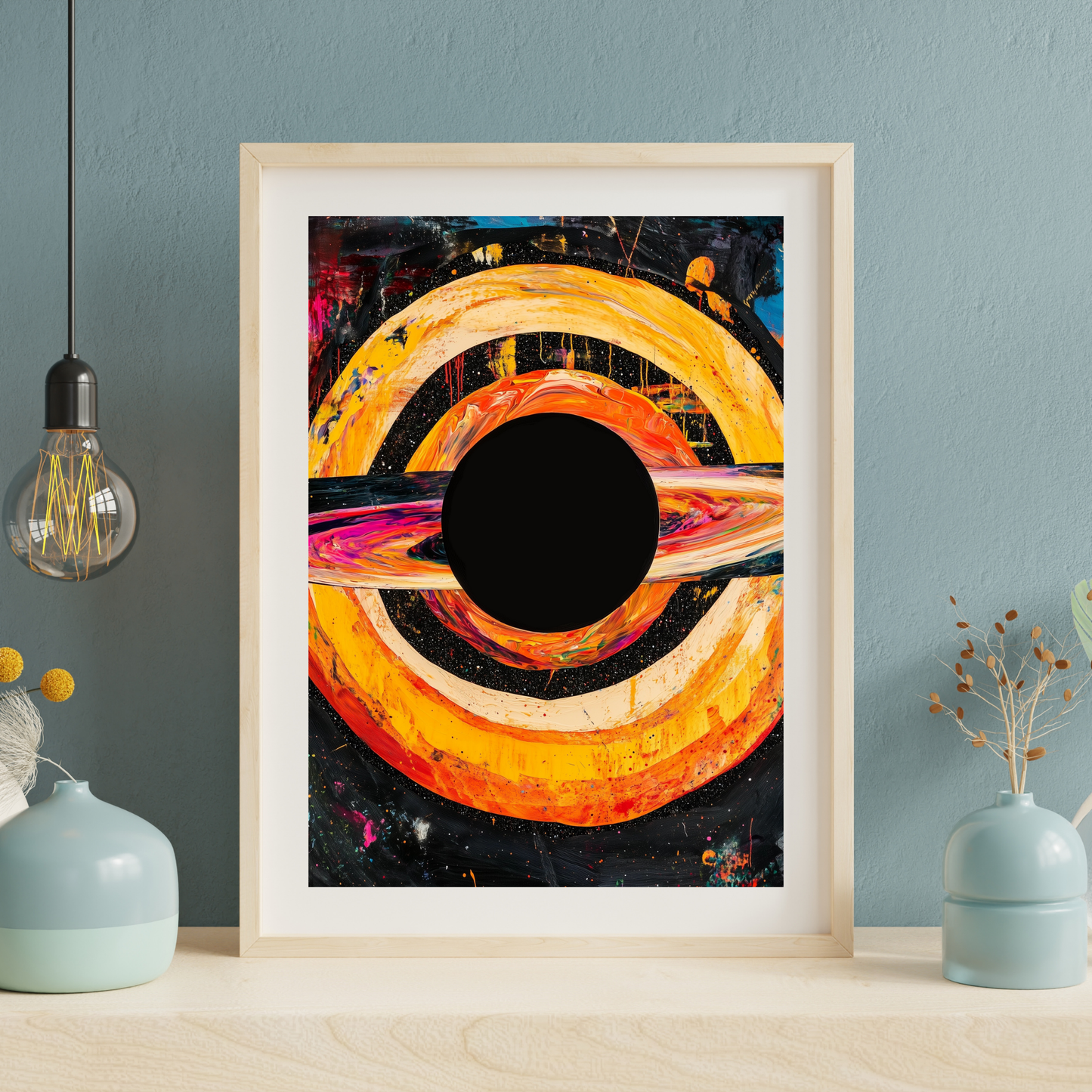 Black Hole by Avery Crane - Unframed Art Print - Astronomy Astrophysics Abstract Art