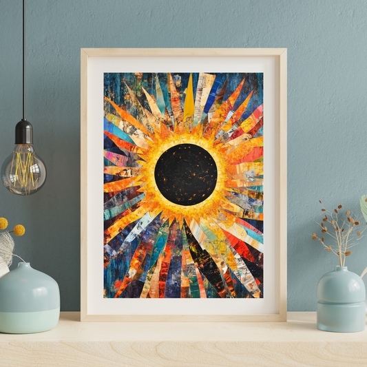 Eclipse by Avery Crane - Unframed Art Print - Astronomy Nature Abstract Art